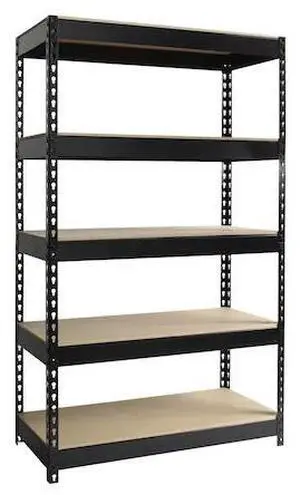 HIRSH 17126 Boltless Shelving Unit, 16"D x 36"W x 60"H, 5 Shelves, Steel