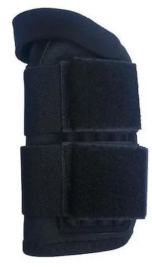 CONDOR 3RXT9 Wrist Support, Elastic, Double Strap, Ambidextrous, Black, Size L