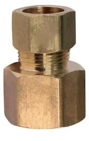 EVERFLOW C66R-1438-NL 1/4" O.D. COMP x 3/8" FIP Reducing Adapter Pipe Fitting,