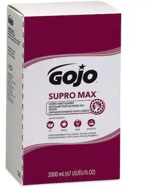 GOJO 7282-04 Hand Cleaner, Supro Max Series, Liquid, 2,000 mL, Includes Grit,