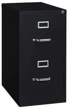 15 x 22 x 28.38 2-Drawer 22" Deep Verticals Series Vertical File Cabinet, Black