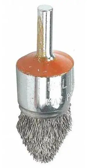 WALTER SURFACE TECHNOLOGIES 13C078 Mtd Conical Brush Crimped 3/4x.0118"