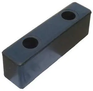 ZORO SELECT 22NT80 8 in. x 2 in. x 2-1/2 in. Rubber Dock/Body Bumper