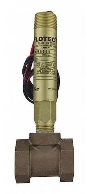 DWYER INSTRUMENTS V6EPB-B-S-2-B Mini-size flow switch, brass upper and lower