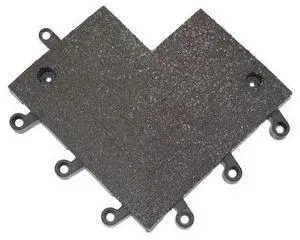 WEARWELL 561.78X6X9X9BK Antifatigue Mat, 9" L x 6" W, 7/8" Thickness, PVC, Open