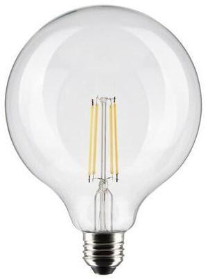 SATCO S21258 8 Watt G40 LED Lamp, Clear, Medium Base, 90 CRI, 3000K, 120 Volts