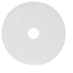 BOARDWALK BWK4018WHI Polishing Floor Pads, 18" Diameter, White, PK5