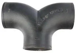 ZORO SELECT 220402 90 Degrees  Double Bend Elbow Double 1/4 Bend, 2" Pipe,