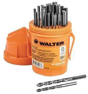 WALTER SURFACE TECHNOLOGIES 01E118 29pc. 118 Degrees Drill Bit Set