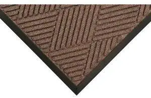 CONDOR 8YF48 Entrance Mat, Polypropylene, 3/8 in Thick, Brown, 2 ft W x 3 ft L