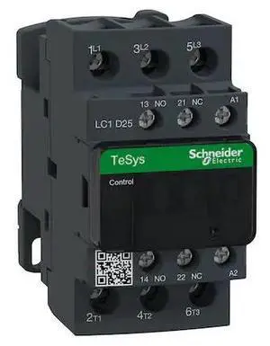 SCHNEIDER ELECTRIC LC1D25G7 IEC Magnetic Contactor, 1NC/1NO, 120V AC, 3 P,