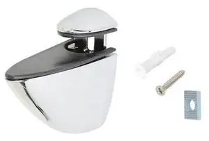 RICHELIEU 93931140 2-Pack Oval Floating Glass Shelf Support Bracket, Adjustable