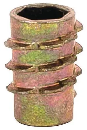 ZORO SELECT 800832-10-PK100 Hex Drive Threaded Insert, #8-32 Int Thrd Sz, 25/64