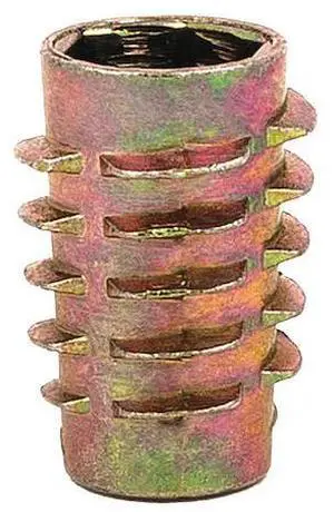 ZORO SELECT 808125-20-PK25 Hex Drive Threaded Insert, M8-1.25 Int Thrd Sz,