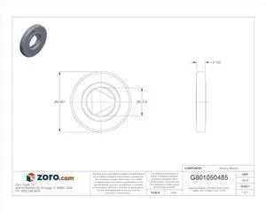 ZORO SELECT ZMBSW-17 Sealing Washer, Fits Bolt Size 5/16 in Steel, Zinc Plated