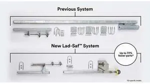 3M 6118090 Lad-Saf Cable Vertical Safety System, 90 ft Length, 310 lb Weight