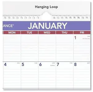 AT-A-GLANCE AAGPM228 Monthly Wall Calendar with Ruled Daily Blocks, 12 x 17,
