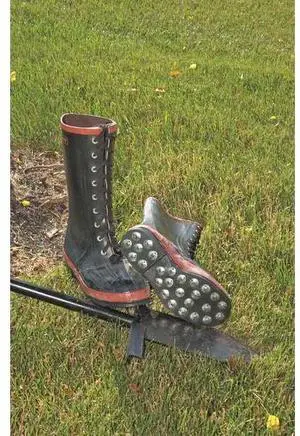 VIKING VW56-12 Spiked Forester, Men's Logger Boot, 12 M, Rubber, 11 in Height,