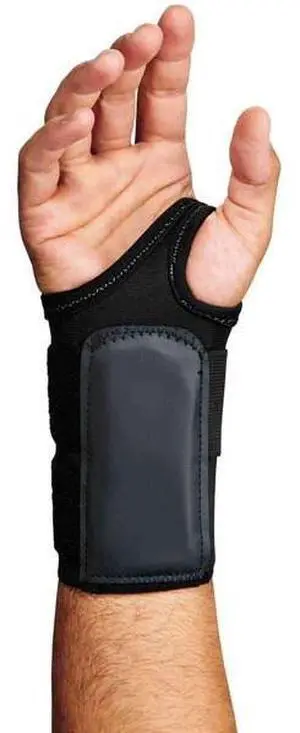 ERGODYNE 4010 Wrist Support, Right, L, Black