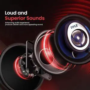 PYLE PL410BL Pyle3-Way Universal Car Stereo Speakers - 300W, 4" x 10" Triaxial,