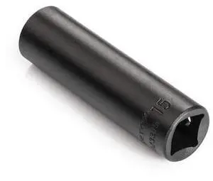 TEKTON SID23315 1/2 Inch Drive x 15 mm Deep 12-Point Impact Socket