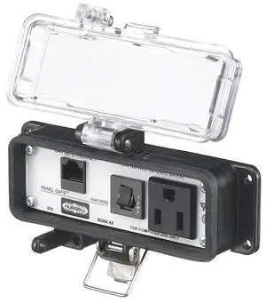 HUBBELL WIRING DEVICE-KELLEMS P4X155EB Access Port,Power And Data,NEMA 4X