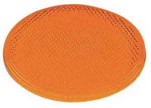 GROTE 41003 Reflector, Stick-On, Yellow, Round, Dia 2 In