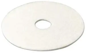 3M 4100 Low-Speed Super Polishing Floor Pads 4100, 13" Diameter, White, PK5