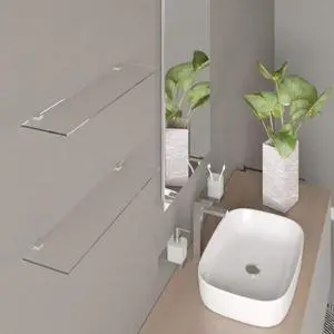 RICHELIEU 162280140 Kalabrone Collection Mini Floating Glass Shelf Support
