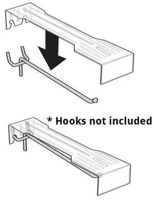 AZAR DISPLAYS 700897 Plastic Overlay for10" Hook For Paper Labels (Hooks not