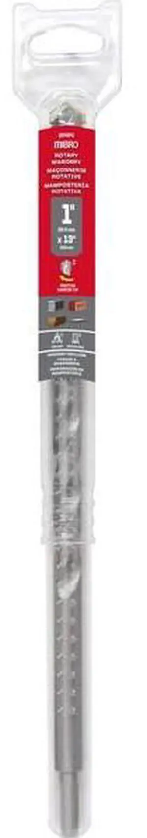 RICHELIEU 264841 13-inch (330 mm) Rotary Masonry Drill Bit with Reduced Shank