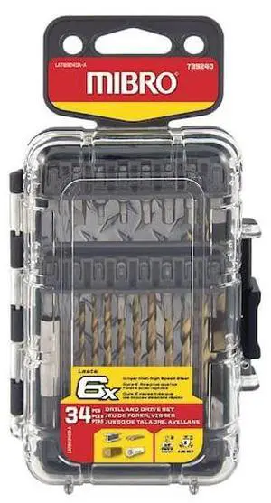 RICHELIEU 789240 (34-Piece) Titanium Nitride Coated Drill Bit and Driver Bit Set