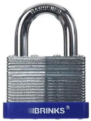 BRINKS 172-44001 Keyed Different Padlock, Laminated Steel, 44mm, High Security