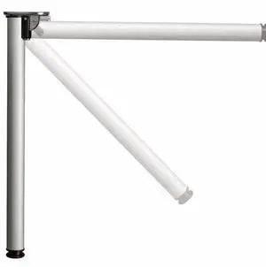 RICHELIEU 65671090 Folding Table Leg, 28 in (711 mm), Matte Black, Adjustable