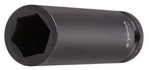 VEGA 317163 Imp Socket Long Length,1/2 Sq Dr 1-1/16
