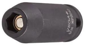 VEGA MSP29162 Impact Socket,3/8 Sq Dr 9/16 Spring Mag