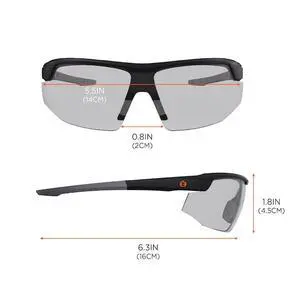 ERGODYNE SKOLL-AFAS Safety Glasses, Indoor/Outdoor Anti-Fog Lens, Matte Black