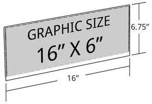 AZAR DISPLAYS 700040 Clear Acrylic Header Sign Holder- Insert Your Own Graphic