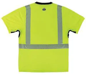 ERGODYNE 8283BK M Lime Performance Hi-Vis T-Shirt Black Bottom