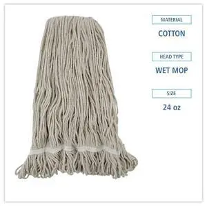 BOARDWALK BWK424CCT Looped-End Wet Mop, White, Cotton, PK12
