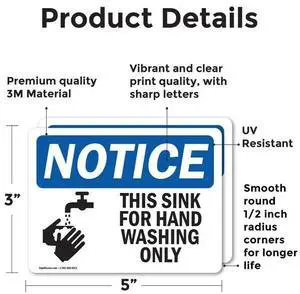 SIGNMISSION OS-2PACK-NS-D-35-L-16705 Safety Culture Sign, 5 in Width, Vinyl