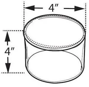 AZAR DISPLAYS 556404 4"W x 4"H Clear Acrylic Cylinder