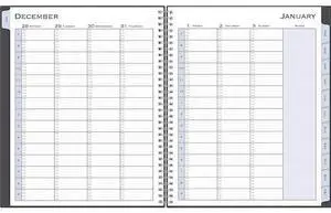 BLUE SKY 100009 Passages Appointment Planner, 11 x 8.5, Charcoal Cover,