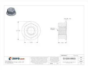 MIDWEST FASTENER 75713 Flange Nut, M8-1.25, Steel, Class 10, Zinc Plated, 15 PK