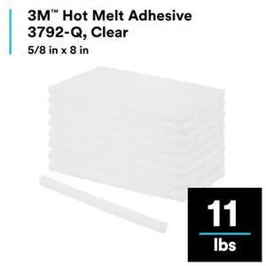 3M 3792 Q Adhesive, Black, 5/8 in Dia, 8 in L, 50 sec Begins to Harden, 154 PK
