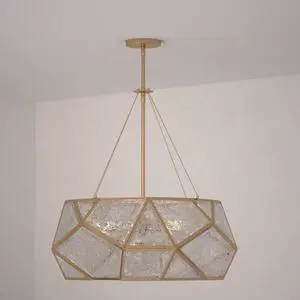 VAXCEL P0318 Euclid 5L Brass Mid-Century Modern Pendant Light Mercury Glass VAXCEL P0318 Euclid 5L Brass Mid-Century Modern Pendant Light Mercury Glass