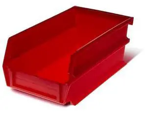 TRITON PRODUCTS 3-220R-6 Stacking Hanging Interlocking Bins, Polypropylene, TRITON PRODUCTS 3-220R-6 Stacking Hanging Interlocking Bins, Polypropylene,