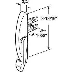 PRIME-LINE TH 24015 Maxim Locking Handle, Bright White (Single Pack) PRIME-LINE TH 24015 Maxim Locking Handle, Bright White (Single Pack)