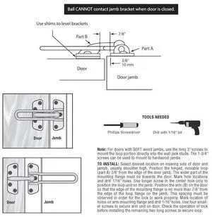 PRIME-LINE U 9902 Diecast, White Painted, Swing Bar Door Guard PRIME-LINE U 9902 Diecast, White Painted, Swing Bar Door Guard