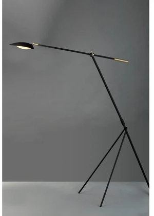 MAXIM LIGHTING 21694BKSBR Scan 1-Light 31" Wide Black / Satin Brass Floor Lamp MAXIM LIGHTING 21694BKSBR Scan 1-Light 31" Wide Black / Satin Brass Floor Lamp
